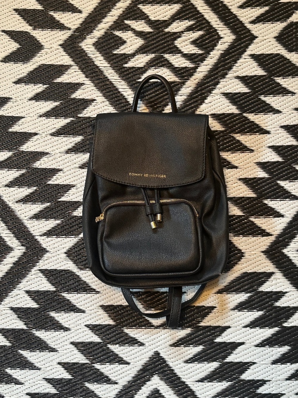 Tommy Hilfiger Small Leather Knapsack Backpack